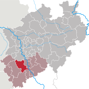 Lage des Rhein-Erft-Kreis in Nordrhein-Westfalen (anklickbare Karte)