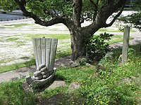 岡崎公園と乙川河川敷の境