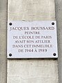 Plaque commémorative Jacques Boussard.