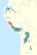 Les différents dialectes des langues quechua : I (en), II A, II-B (dont kichwa), II-C (quechua méridional) (en).