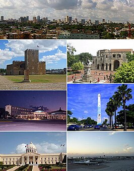 Een collage van Santo Domingo
