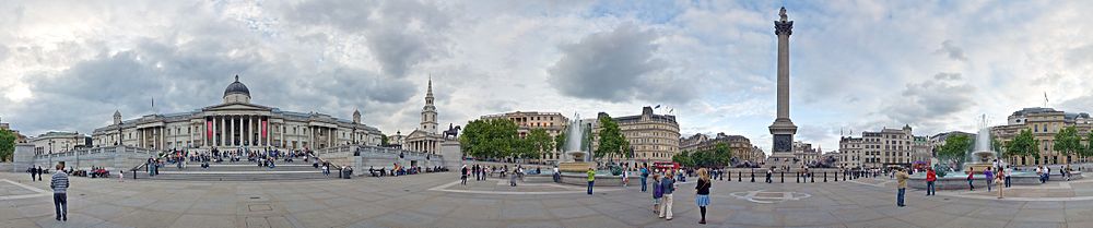 Panorama van Trafalgar Square