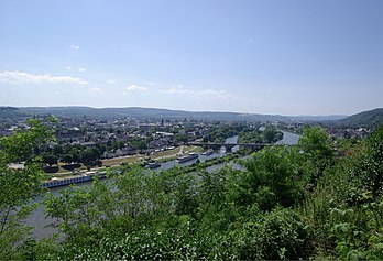 La ville de Trèves, sur la Moselle (Rhénanie-Palatinat). (définition réelle 3 790 × 2 584)