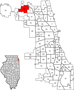 Location within the city of Chicago