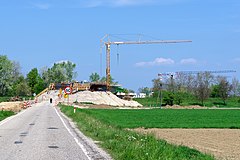 Budowa mostu w Borusowej