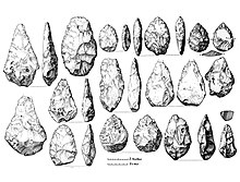 Acheulian bifacial tools (hand-axes) Wellcome M0015373