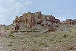 Rock formation that was used as a quarry