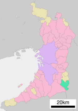 Location of Chihayaakasaka in Prefèktur Osaka
