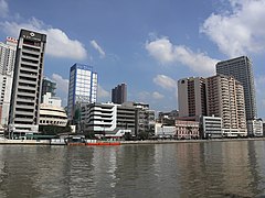 Buildings along the Pasig River in Escolta