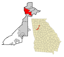 Vị trí trong Fulton và tiểu bang Georgia