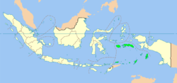 Location o Maluku in Indonesie