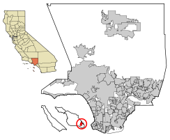 موقعیت آوالون در شهرستان لس‌آنجلس، کالیفرنیا
