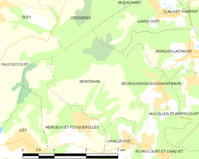 Poziția localității Montbavin