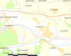 Poziția localității Dettwiller