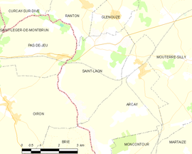 Mapa obce Saint-Laon