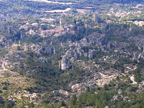 Le cirque de Mourèze et son champ de pinacles.