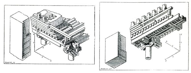 Estudi de la teulada de la Tachara, per Charles Chipiez (1884)