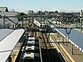 駅構内より野田市方面を望む－場内を延長し対向列車に待たされず列車交換するダイヤとなっている。複線のように見えるが公式には単線である（2010年10月11日）