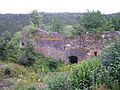 Burghof der Burg Brunneck auf dem Brunnenberg in Richtung Südosten