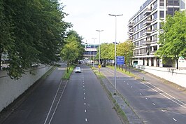 Catharijnebaan tussen Moreelseviaduct en Radboudtraverse in 2008