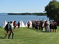 Une reconstitution historique au fort Crown Point, le 8 août 2009.