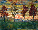 Vier Bäume (Dört Ağaç), 1917
