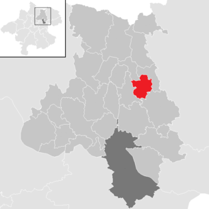 Lage der Gemeinde Haibach im Mühlkreis im Bezirk Urfahr-Umgebung (anklickbare Karte)