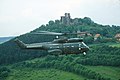 Puma SA 330 J des BGS vor der Burg Hanstein, 1985