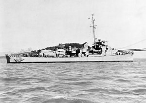 USS Edgar G. Chase (DE-16) in San Francisco Bay, in 1943