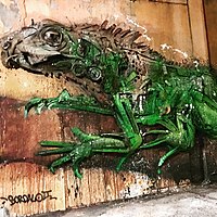 Muurschildering "Yuwana" van Bordalo II