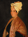 Portrait de la prétresse vaudou Marie Laveau (1794–1881), replique d'une peinture de 1835.