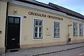 "Ortszentrum Grossau" community centre building, housing the fire station, a kindergarten, and a community function room