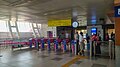 Fare gates at the LRT station