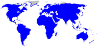 Distribución global de Rosaceae