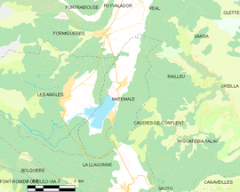 Mapa obce Matemale