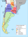 Image 31Provincial political allegiances in 1816 CE (from History of Uruguay)