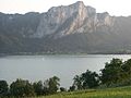 Med fjellet Drachenwand i bakgrunnen.