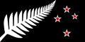 Silver Fern (Black with Red Stars) by Kyle Lockwood