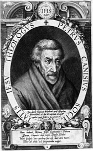 Petrus Canisius auf einem Kupferstich um 1600