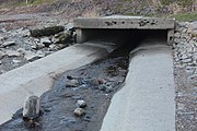 Ende der Verrohrung kurz vor dem Zufluss in den Rhein