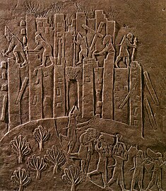 Vernietiging van Susa deur Assurbanipal in 647 v.C.