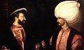 فرانسیس یکم (سمت چپ) و سلیمان یکم (سمت راست)، اتحاد فرانسه و عثمانی، سال ۱۵۳۰