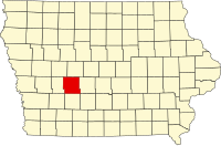 Округ Гатрі на мапі штату Айова highlighting