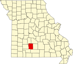 Karte von Webster County innerhalb von Missouri