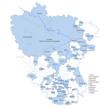 Map of members of Euroregion Elbe/Labe