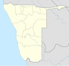 Namibia üzerinde Grootfontein