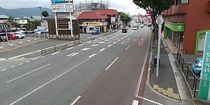 国道202号（小田部横断歩道橋の西側）