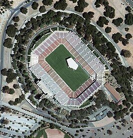 Luchtbeeld boven Stanford Stadium