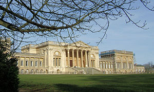 Fachada meridional, Stowe House, modificada ligeramente en la ejecución