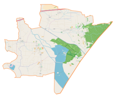 Mapa konturowa gminy Stubno, blisko centrum u góry znajduje się punkt z opisem „Kalników”